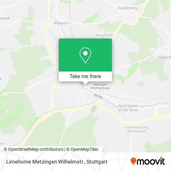 Карта Limehome Metzingen Wilhelmstr.