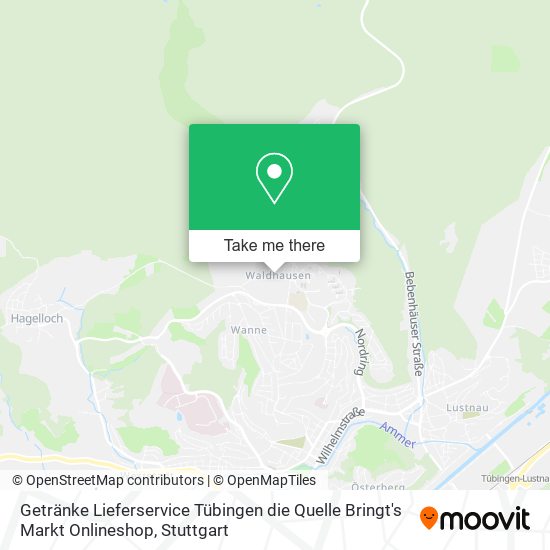 Getränke Lieferservice Tübingen die Quelle Bringt's Markt Onlineshop map