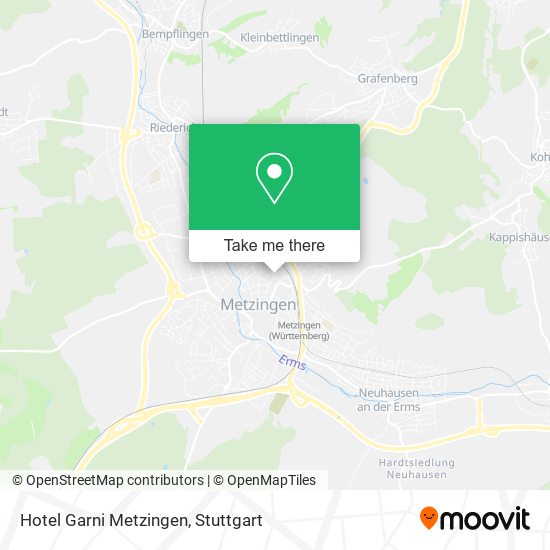 Hotel Garni Metzingen map