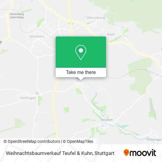 Карта Weihnachtsbaumverkauf Teufel & Kuhn