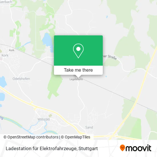 Карта Ladestation für Elektrofahrzeuge