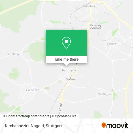 Карта Kirchenbezirk Nagold