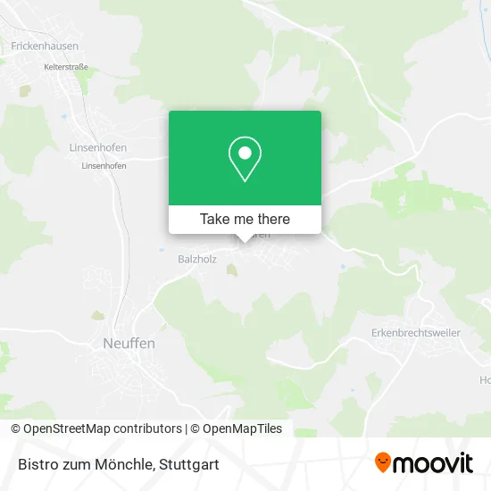 Карта Bistro zum Mönchle