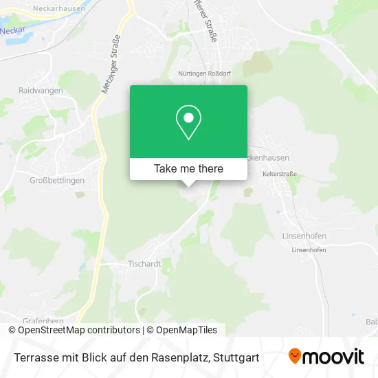 Карта Terrasse mit Blick auf den Rasenplatz