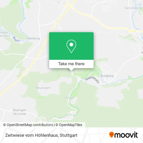Карта Zeitwiese vom Höhlenhaus