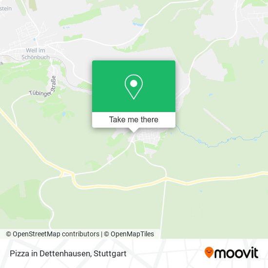 Pizza in Dettenhausen map