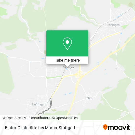 Карта Bistro-Gaststätte bei Martin