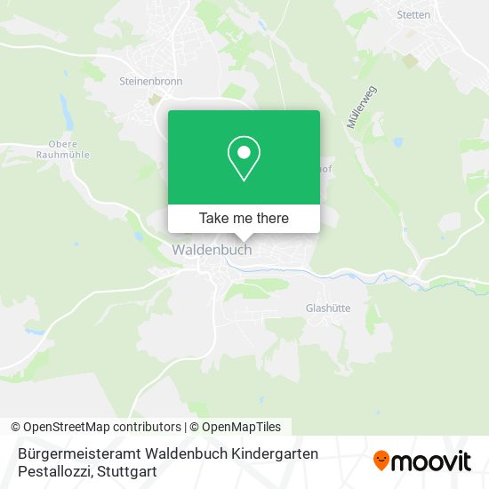Bürgermeisteramt Waldenbuch Kindergarten Pestallozzi map