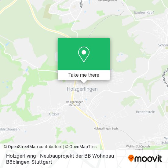 Holzgerliving - Neubauprojekt der BB Wohnbau Böblingen map