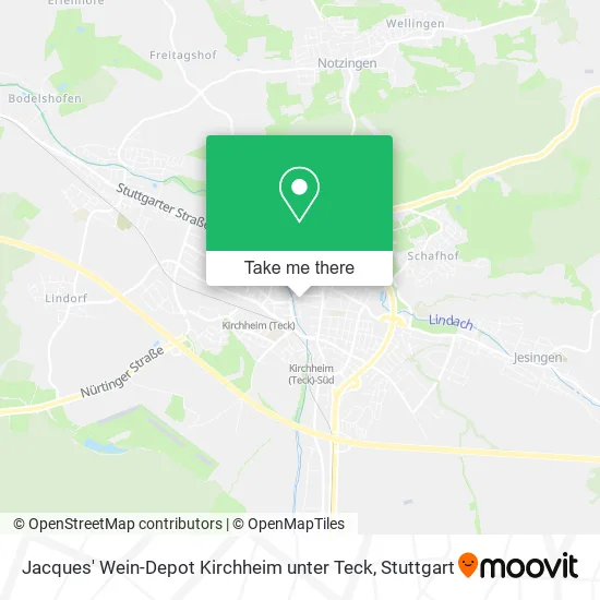 Карта Jacques' Wein-Depot Kirchheim unter Teck