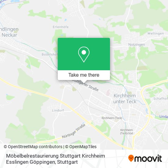 Карта Möbelbelrestaurierung Stuttgart Kirchheim Esslingen Göppingen