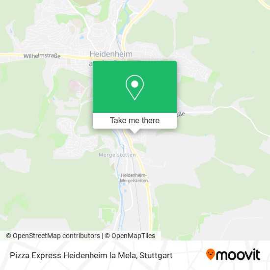 Pizza Express Heidenheim la Mela map