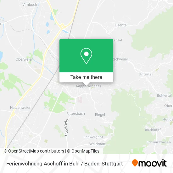 Карта Ferienwohnung Aschoff in Bühl / Baden