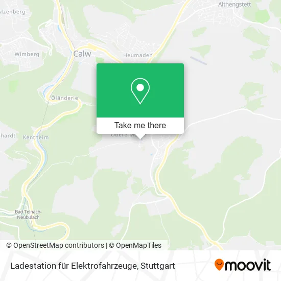 Карта Ladestation für Elektrofahrzeuge