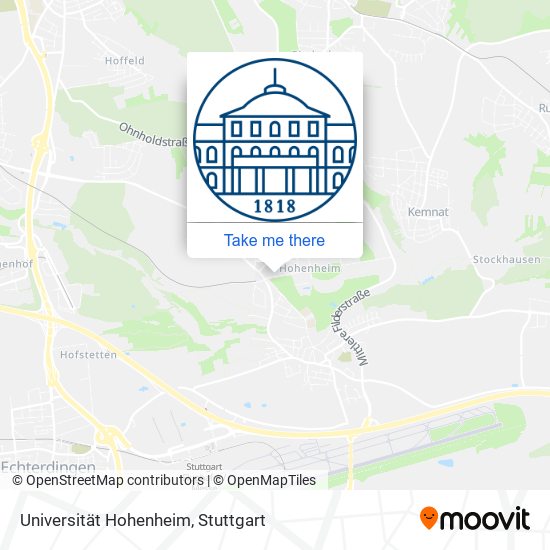 Universität Hohenheim map