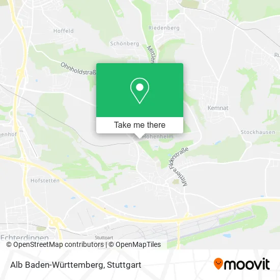 Карта Alb Baden-Württemberg