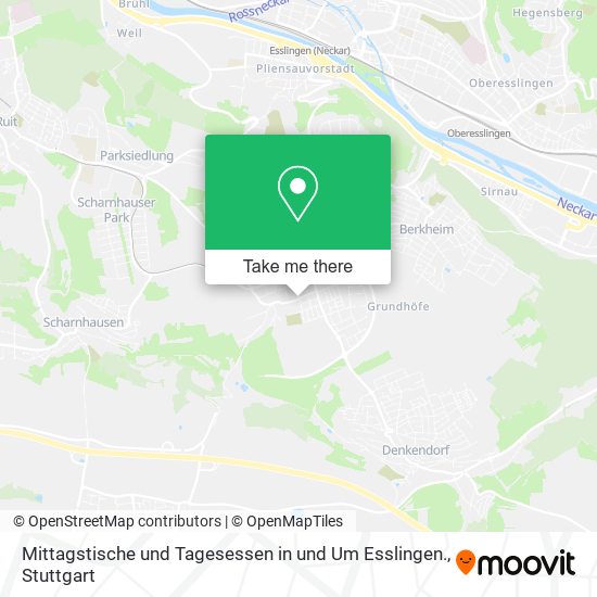 Mittagstische und Tagesessen in und Um Esslingen. map