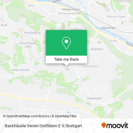 Backhäusle Verein Ostfildern E V map