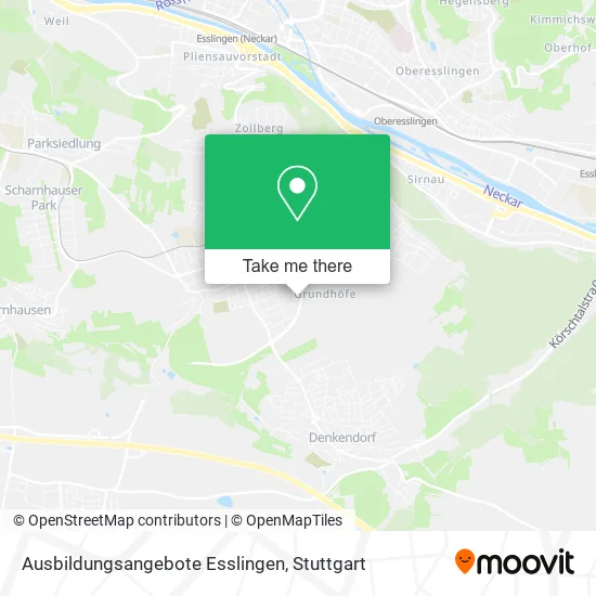 Карта Ausbildungsangebote Esslingen