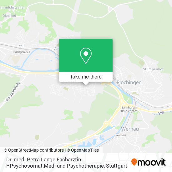 Dr. med. Petra Lange Fachärztin F.Psychosomat.Med. und Psychotherapie map