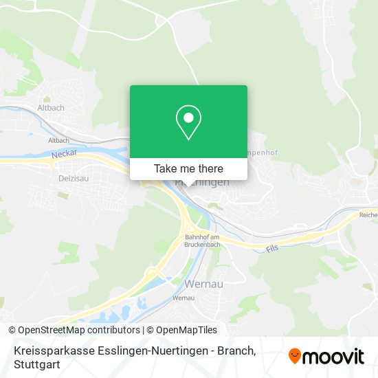 Kreissparkasse Esslingen-Nuertingen - Branch map