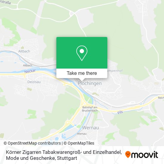 Körner Zigarren Tabakwarengroß- und Einzelhandel, Mode und Geschenke map