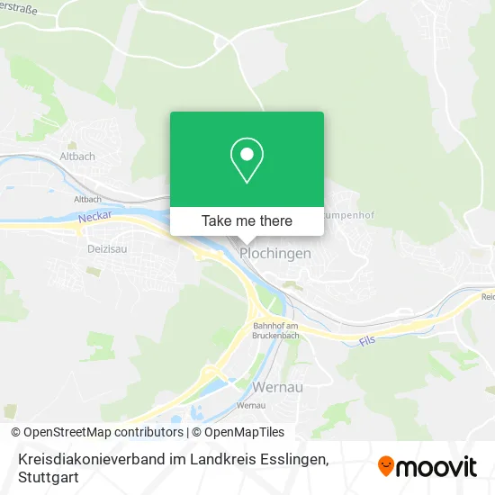 Карта Kreisdiakonieverband im Landkreis Esslingen
