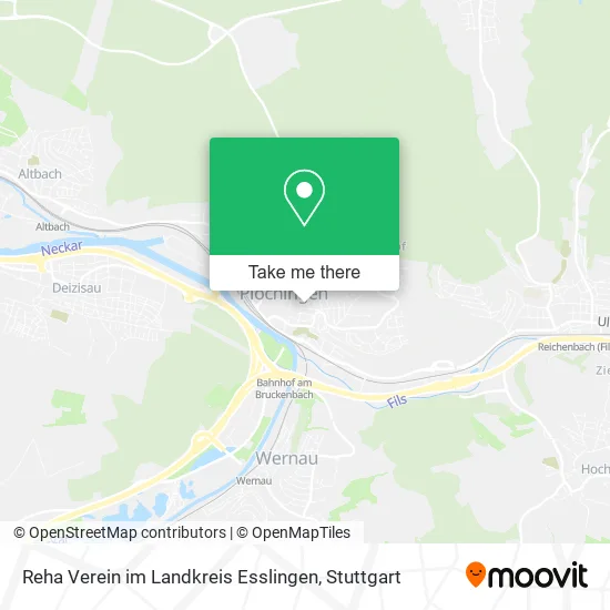 Карта Reha Verein im Landkreis Esslingen