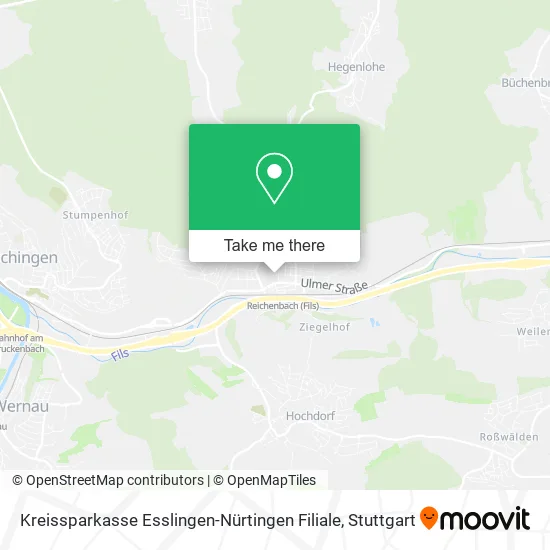 Карта Kreissparkasse Esslingen-Nürtingen Filiale