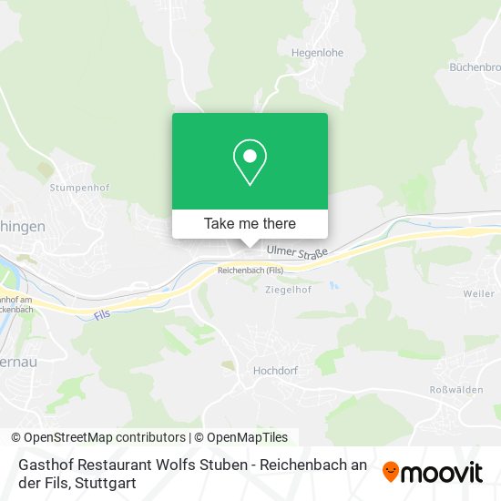 Gasthof Restaurant Wolfs Stuben - Reichenbach an der Fils map