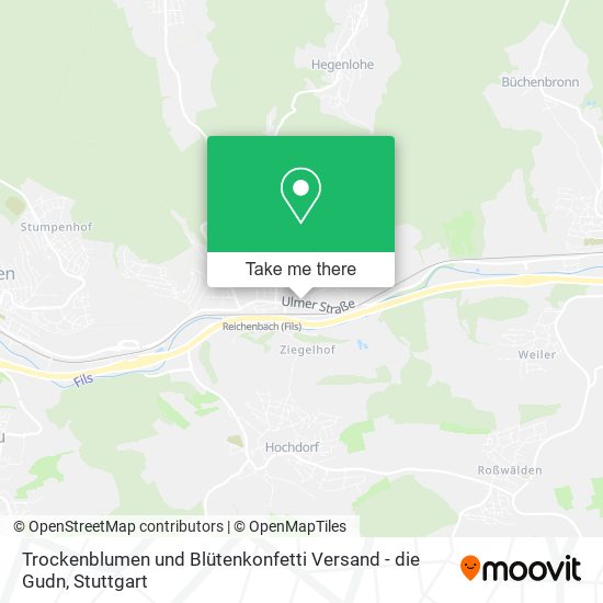 Trockenblumen und Blütenkonfetti Versand - die Gudn map