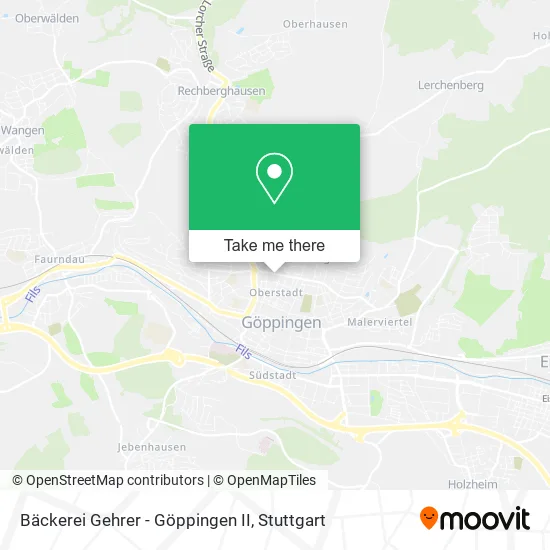 Карта Bäckerei Gehrer - Göppingen II