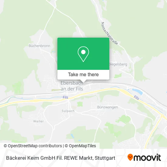 Карта Bäckerei Keim GmbH Fil. REWE Markt
