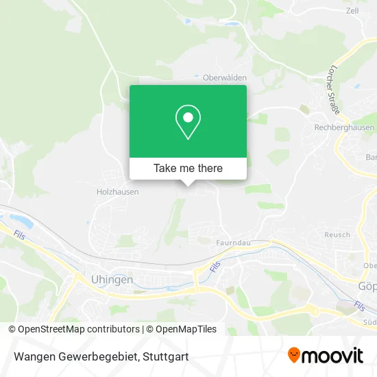 Карта Wangen Gewerbegebiet