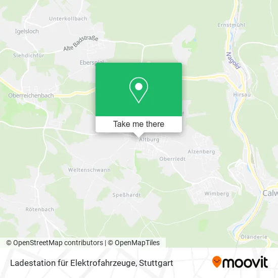 Карта Ladestation für Elektrofahrzeuge