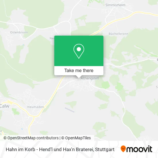 Карта Hahn im Korb - Hend'l und Hax'n Braterei