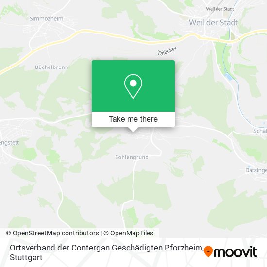 Ortsverband der Contergan Geschädigten Pforzheim map