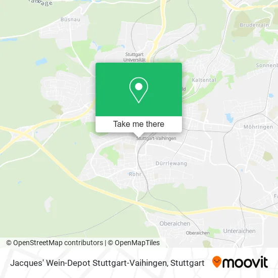 Карта Jacques' Wein-Depot Stuttgart-Vaihingen