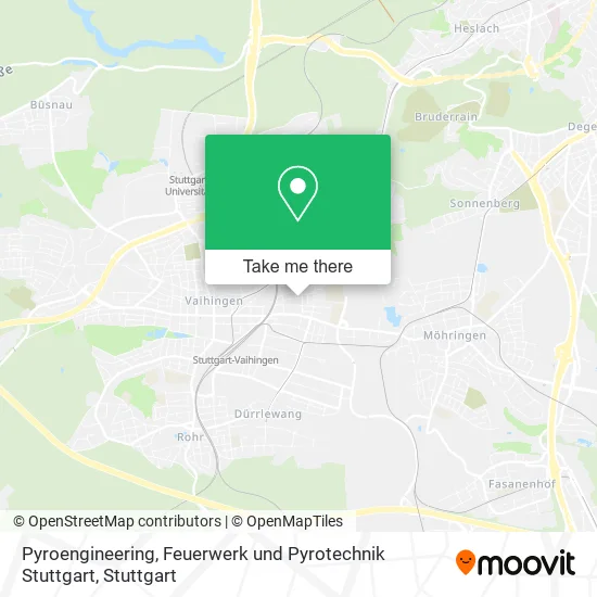 Карта Pyroengineering, Feuerwerk und Pyrotechnik Stuttgart