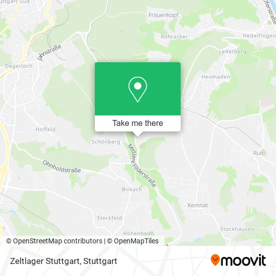 Карта Zeltlager Stuttgart