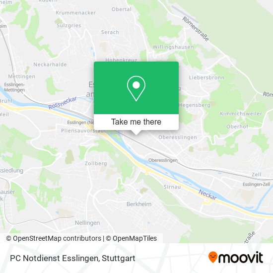 PC Notdienst Esslingen map