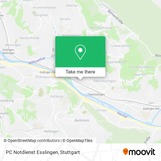 Карта PC Notdienst Esslingen