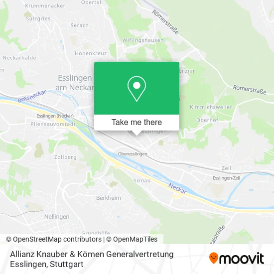 Карта Allianz Knauber & Kömen Generalvertretung Esslingen