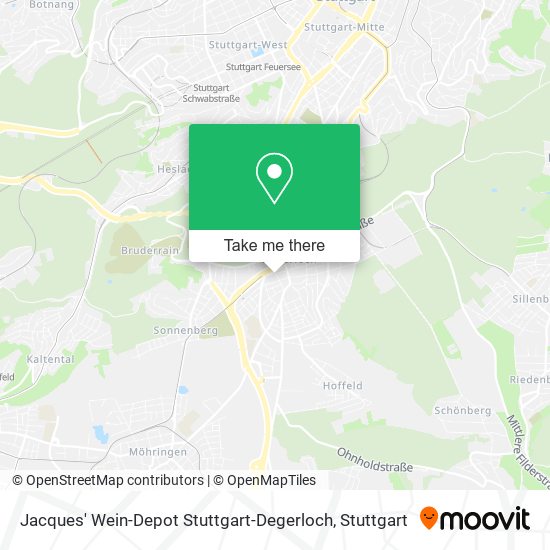 Jacques' Wein-Depot Stuttgart-Degerloch map