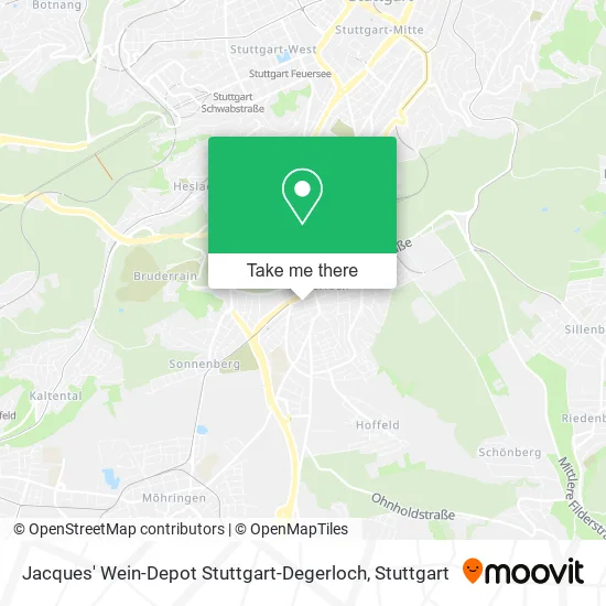 Карта Jacques' Wein-Depot Stuttgart-Degerloch