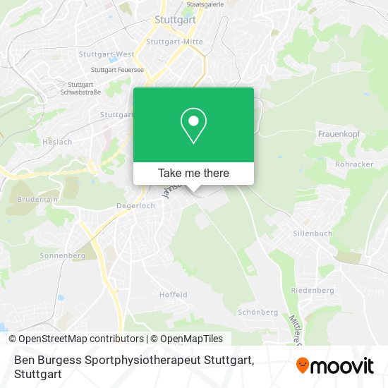 Ben Burgess Sportphysiotherapeut Stuttgart map