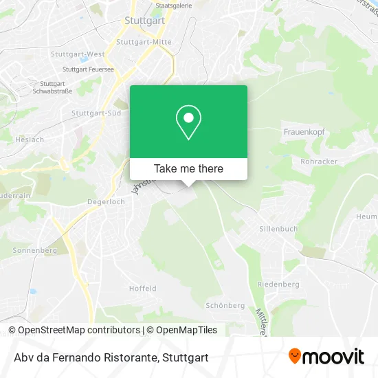 Карта Abv da Fernando Ristorante