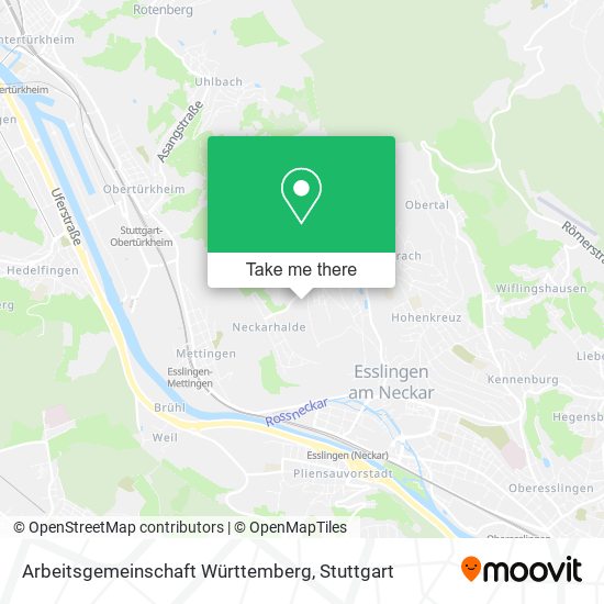 Arbeitsgemeinschaft Württemberg map