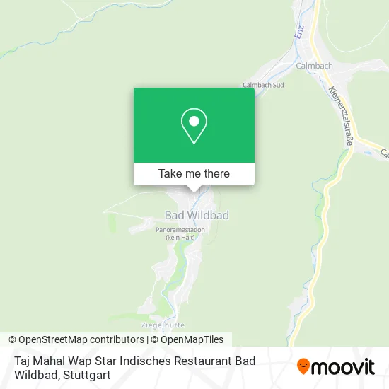 Карта Taj Mahal Wap Star Indisches Restaurant Bad Wildbad