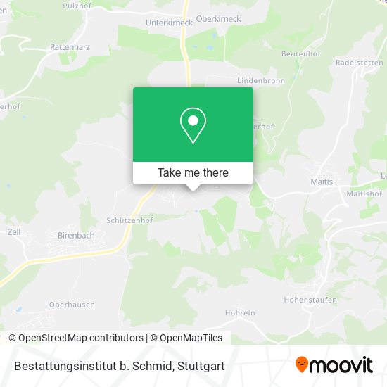 Bestattungsinstitut b. Schmid map